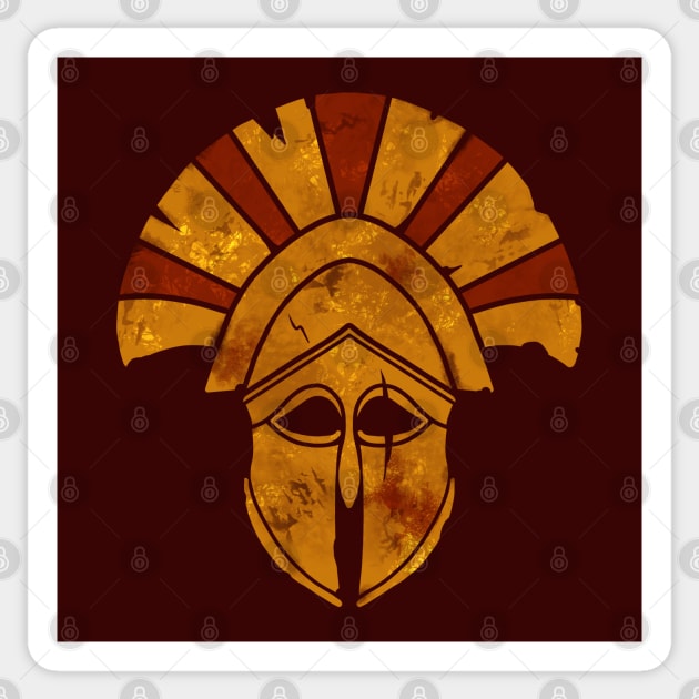 Ancient helmet_v3 Sticker by T-art